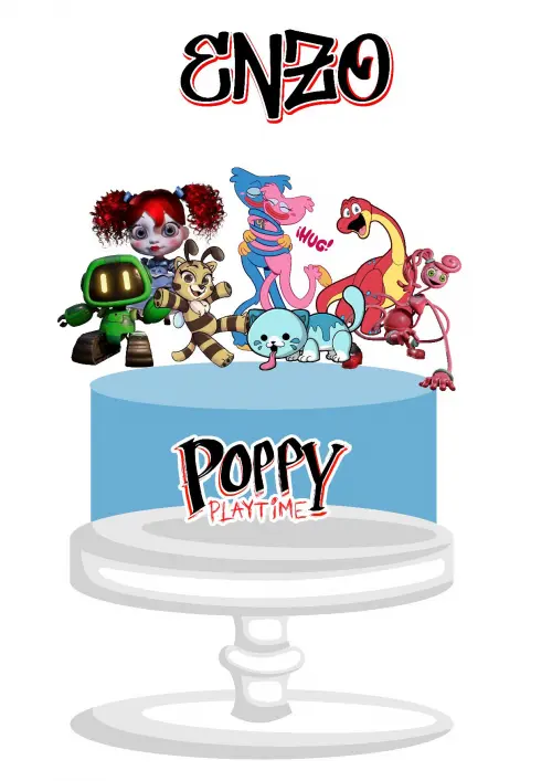 Arquivo de Corte Topo de Bolo -  Poppy Playtime