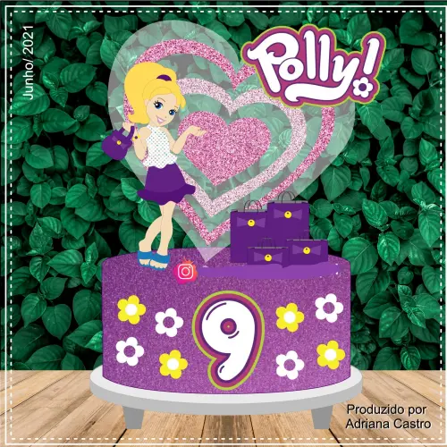 Arquivo de Corte Topo de Bolo -  Polly Pocket
