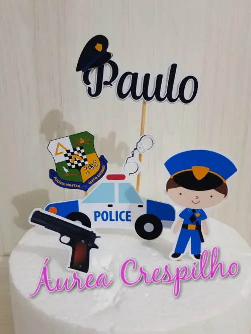 Arquivo de Corte Topo de Bolo -  Policia