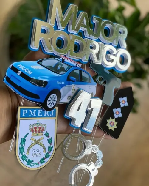 Arquivo de Corte Topo de Bolo -  Policia