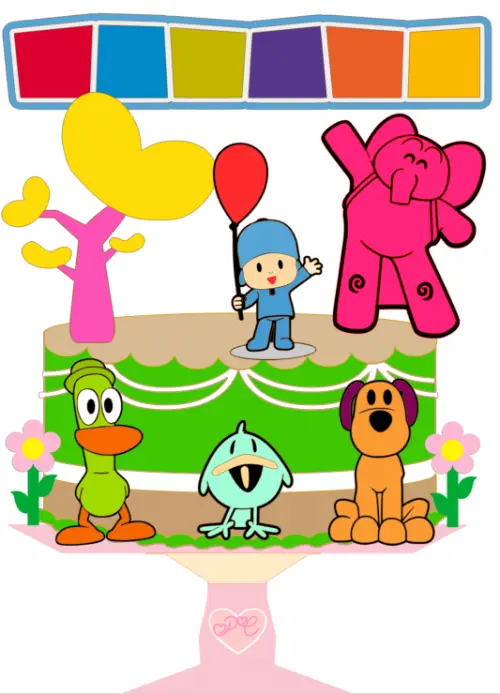 Arquivo de Corte Topo de Bolo - Pocoyo