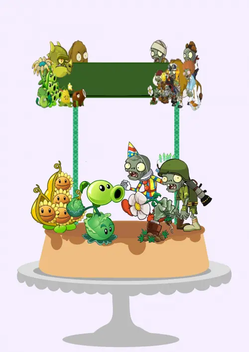 Arquivo de Corte Topo de Bolo - Plants Vs Zombies