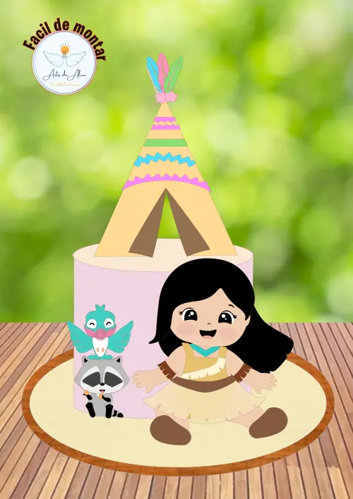 Arquivo de Corte Topo de Bolo - Pocahontas