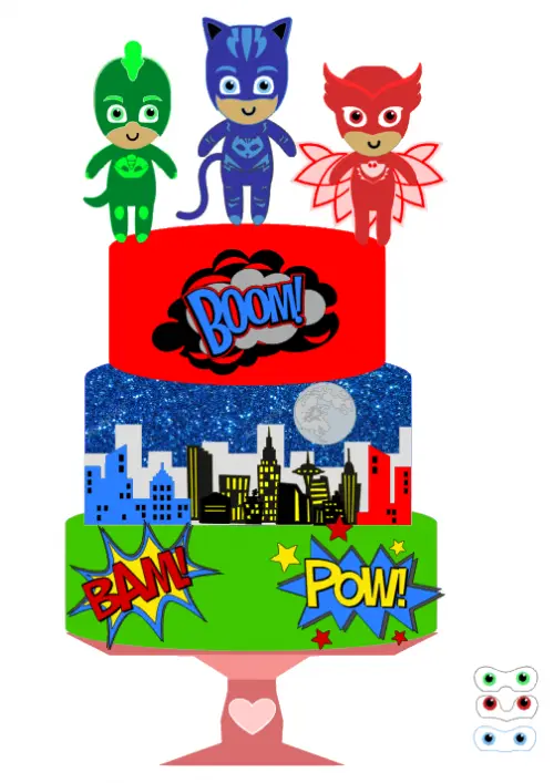 Arquivo de Corte Topo de Bolo  - Pj Mask