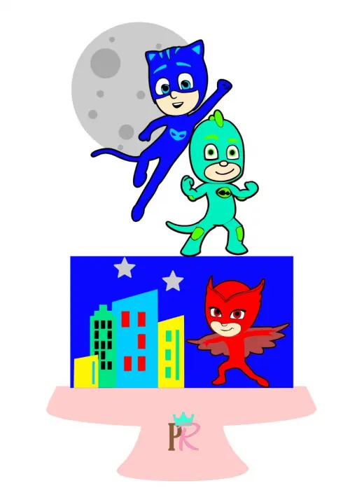 Arquivo de Corte Topo de Bolo  - Pj Mask