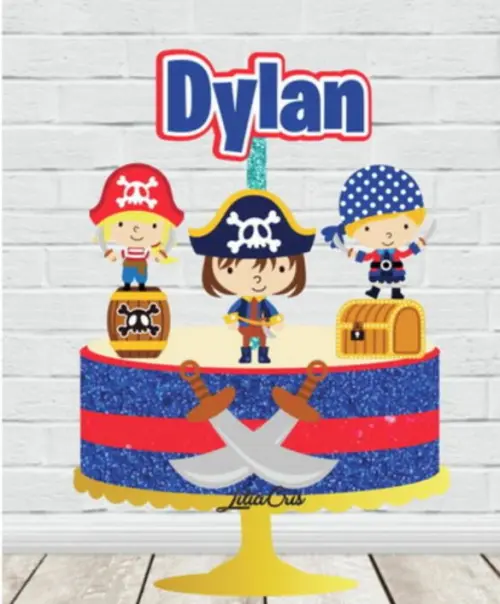 Arquivo de Corte Topo de Bolo  - Piratas