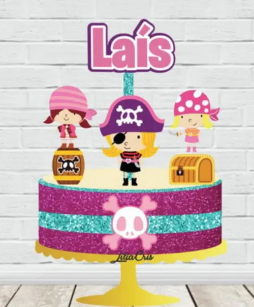 Arquivo de Corte Topo de Bolo  - Piratas