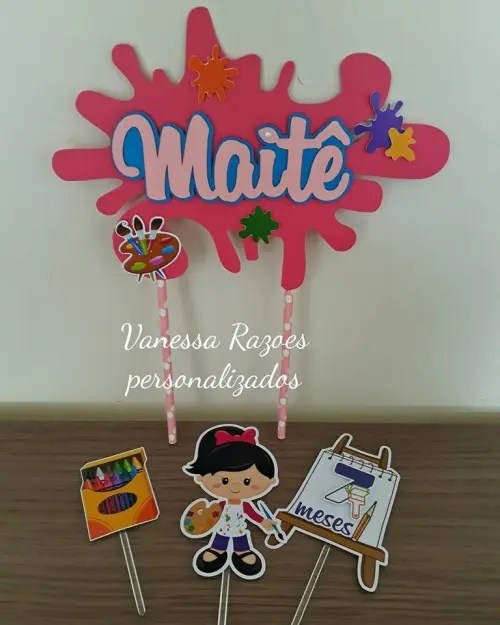 Arquivo de Corte Topo de Bolo  - Pintando 0 7