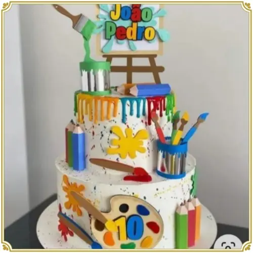 Arquivo de Corte Topo de Bolo  - Pintando 0 7