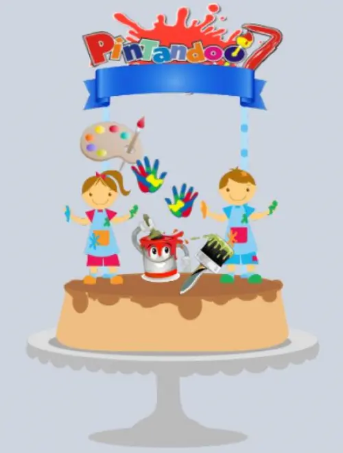 Arquivo de Corte Topo de Bolo  - Pintando 0 7