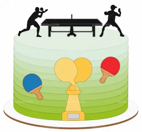 Arquivo de Corte Topo de Bolo  - Ping Pong