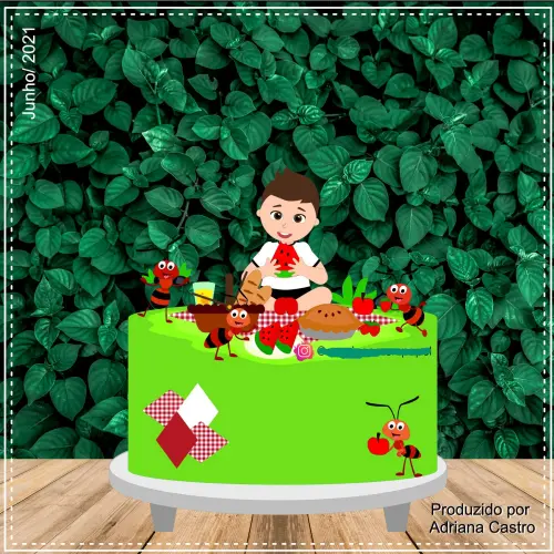 Arquivo de Corte Topo de Bolo  - Pic Nic