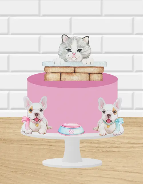 Arquivo de Corte Topo de Bolo  - Pets