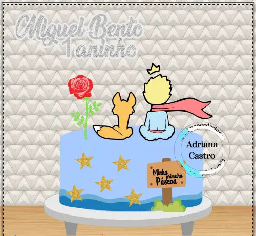 Arquivo de Corte Topo de Bolo  - . Pequeno Príncipe