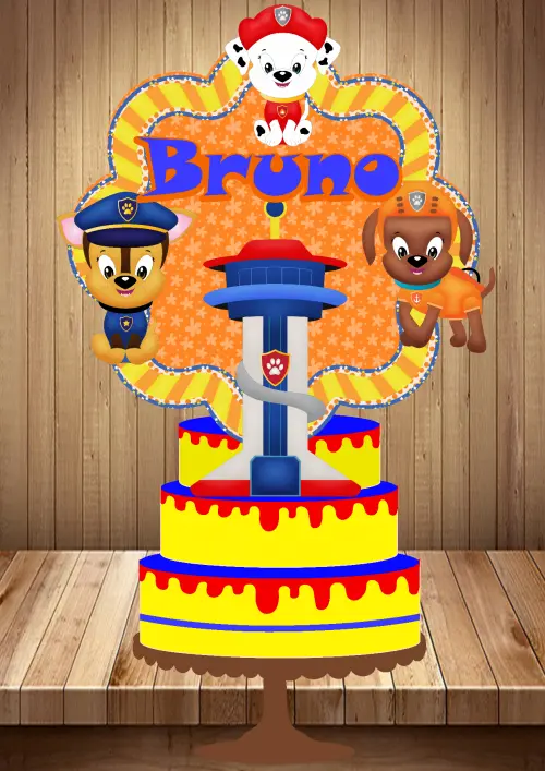 Arquivo de Corte Topo de Bolo  - Patrulha Canina