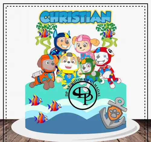 Arquivo de Corte Topo de Bolo  - Patrulha Canina