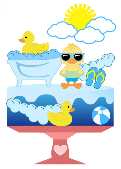 Arquivo de Corte Topo de Bolo  - Patinho