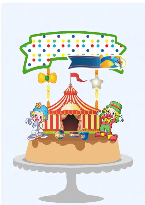 Arquivo de Corte Topo de Bolo  - Patati Patatá