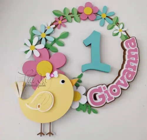 Arquivo de Corte Topo de Bolo  - Passarinhos Aves