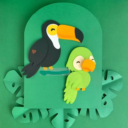 Arquivo de Corte Topo de Bolo  - Passarinhos Aves