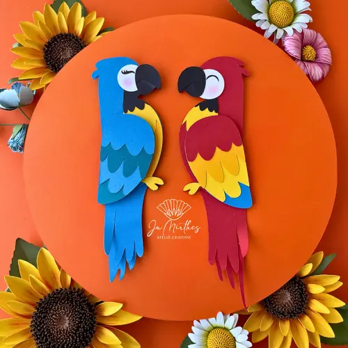 Arquivo de Corte Topo de Bolo  - Passarinhos Aves