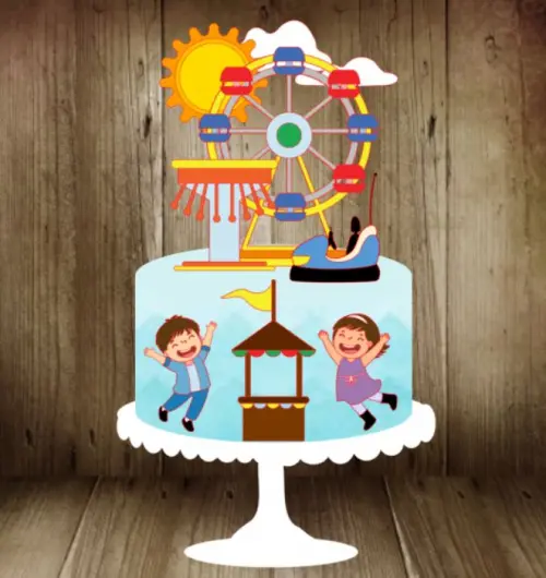 Arquivo de Corte Topo de Bolo  - Parque de Diversões