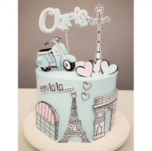 Arquivo de Corte Topo de Bolo  - Paris