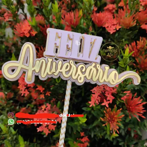 Arquivo de Corte Topo de Bolo  - Parabéns