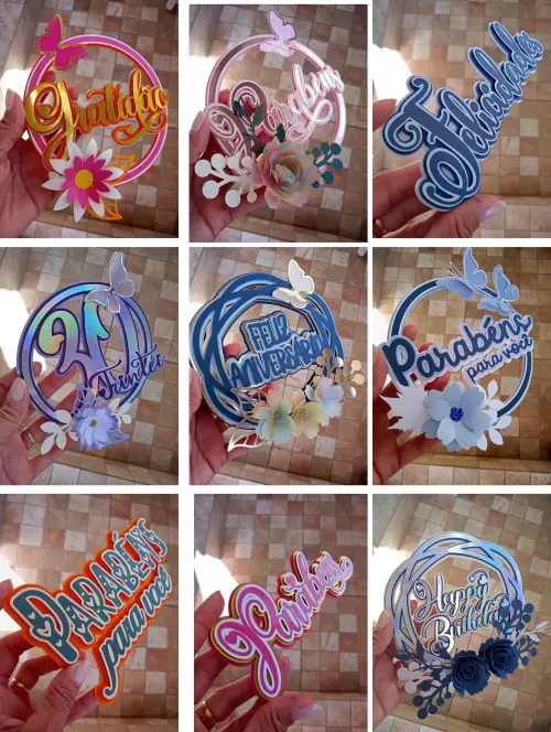 Arquivo de Corte Topo de Bolo  - Parabéns