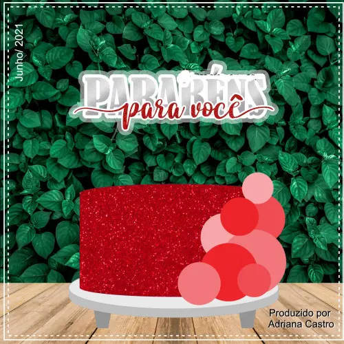 Arquivo de Corte Topo de Bolo  - Parabéns