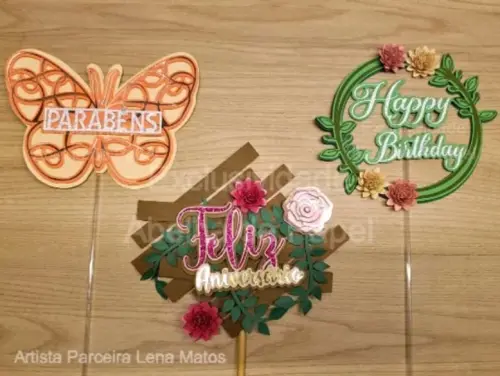 Arquivo de Corte Topo de Bolo  - Parabéns