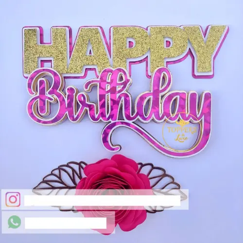 Arquivo de Corte Topo de Bolo  - Parabéns