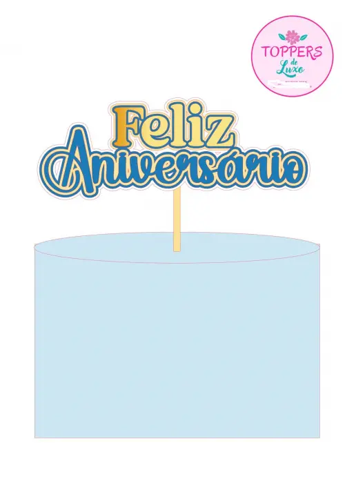 Arquivo de Corte Topo de Bolo  - Parabéns