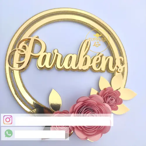 Arquivo de Corte Topo de Bolo  - Parabéns