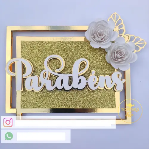 Arquivo de Corte Topo de Bolo  - Parabéns