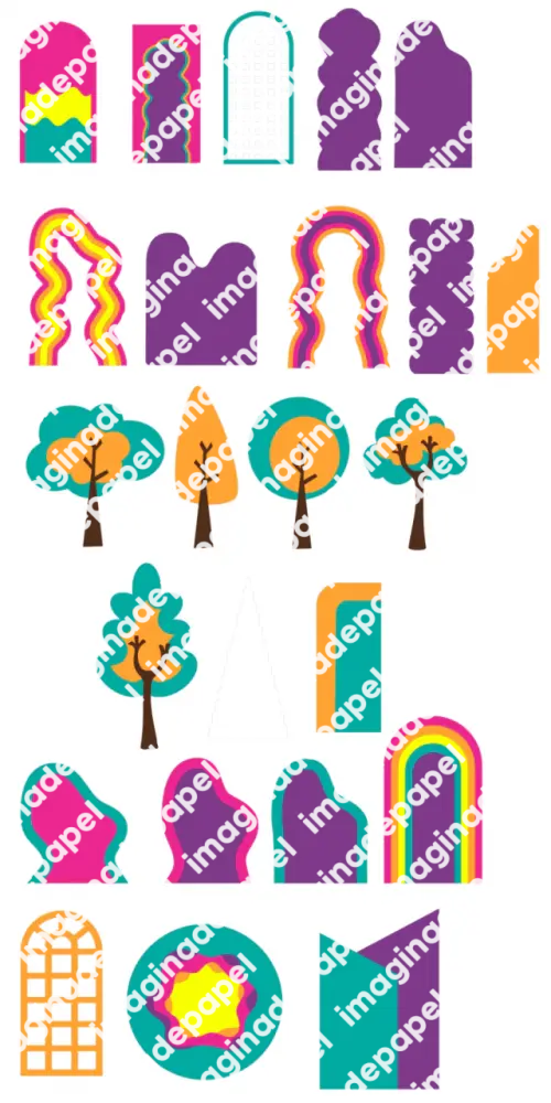 Arquivo de Corte Topo de Bolo  - Painéis