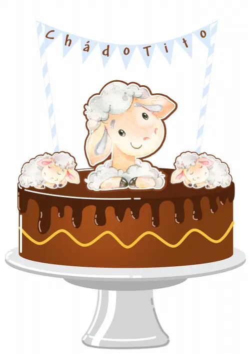 Arquivo de Corte Topo de Bolo  -   Ovelhinha