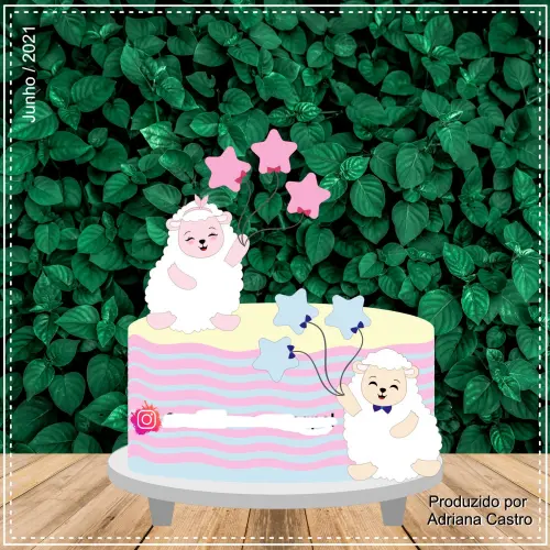 Arquivo de Corte Topo de Bolo  -   Ovelhinha