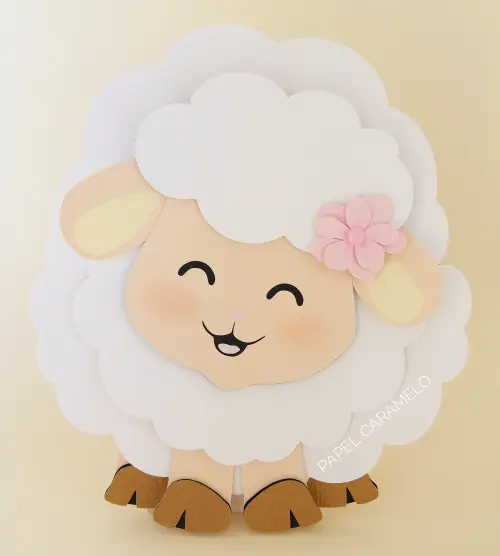 Arquivo de Corte Topo de Bolo  -   Ovelhinha