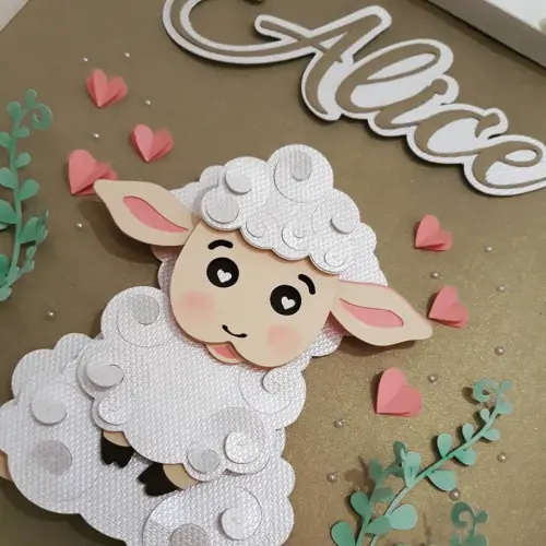 Arquivo de Corte Topo de Bolo  -   Ovelhinha