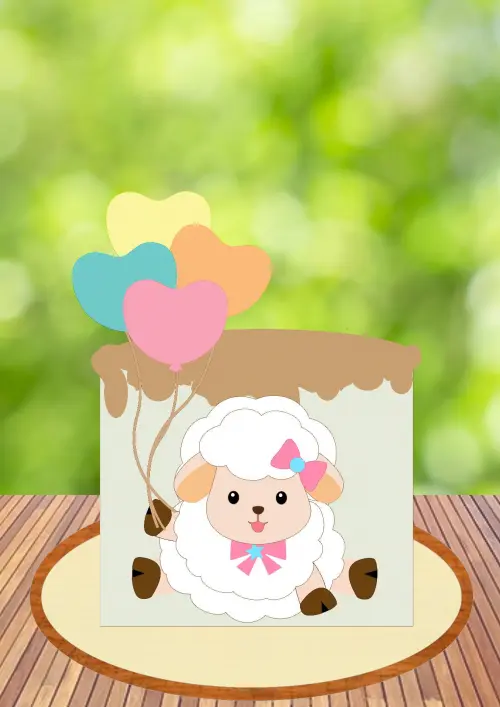 Arquivo de Corte Topo de Bolo  -   Ovelhinha