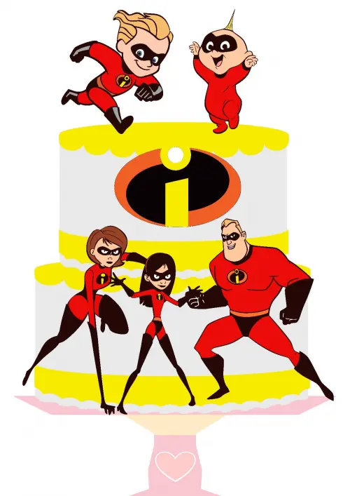 Arquivo de Corte Topo de Bolo  -    Os Incríveis