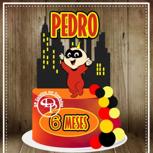 Arquivo de Corte Topo de Bolo  -    Os Incríveis