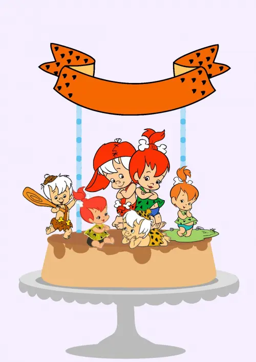 Arquivo de Corte Topo de Bolo  -  Os Flinstones