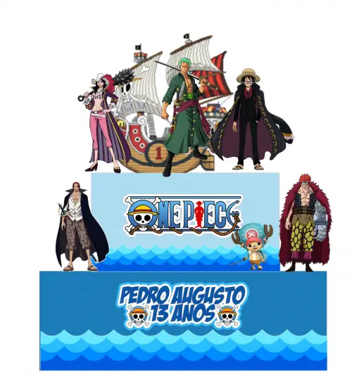 Arquivo de Corte Topo de Bolo  - One Piece