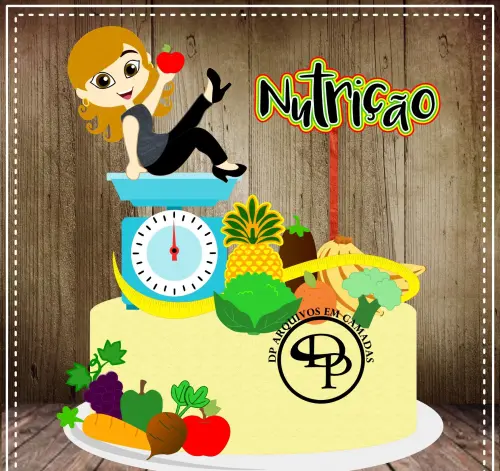 Arquivo de Corte Topo de Bolo  - Nutrição