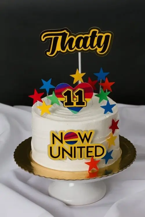 Arquivo de Corte Topo de Bolo  - . Now United