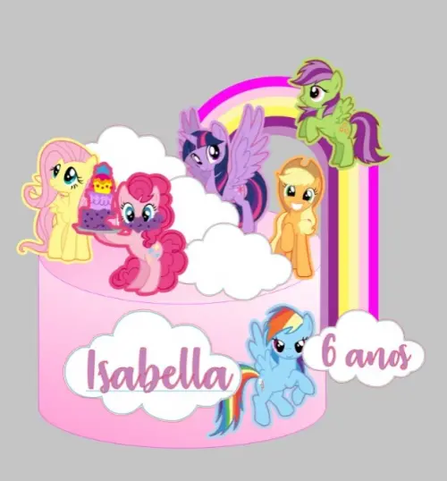 Arquivo de Corte Topo de Bolo  - My Little Pony