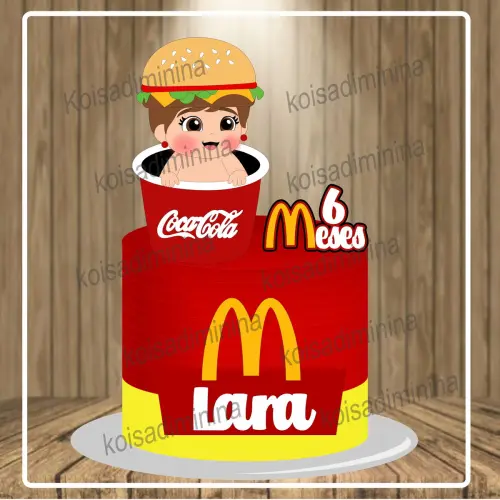 Arquivo de Corte Topo de Bolo  -  Mcdonalds