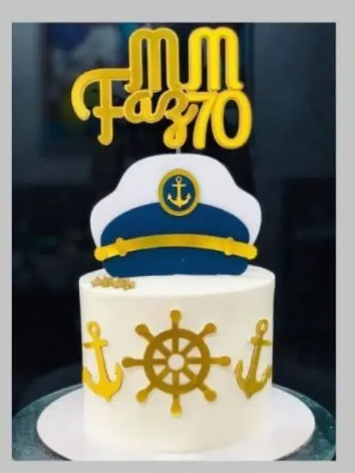 Arquivo de Corte Topo de Bolo  -  Marinheiro